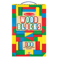 100 Pieces Painted Wood Blocks Set Y343