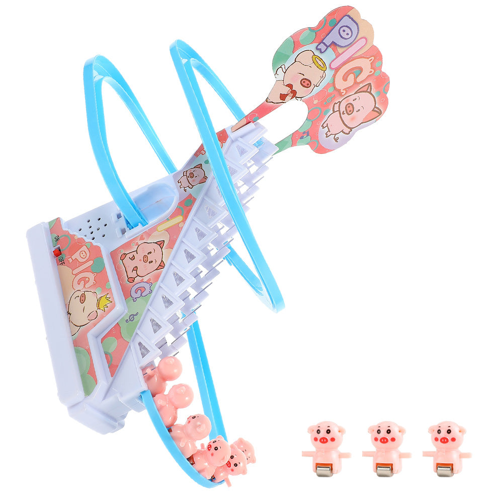 Electric Piggy Climbing Stairs Tracks Slide Toy D426068