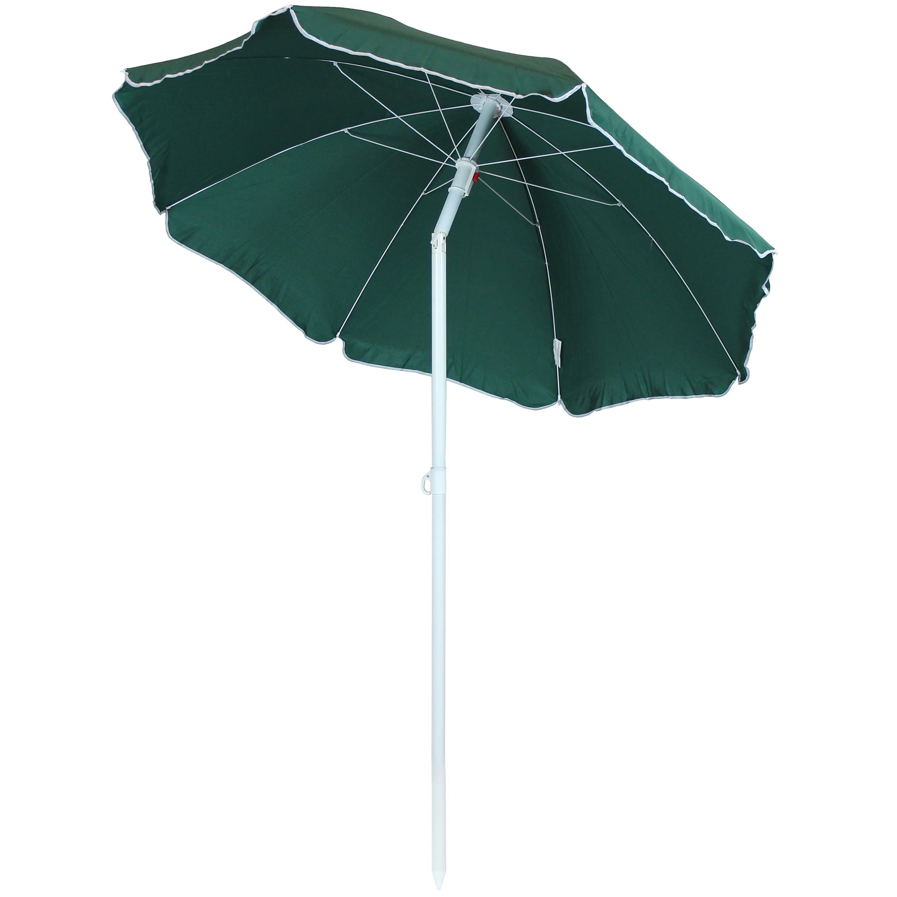 Sage Green Steel Beach Umbrella with Tilt Function C1932