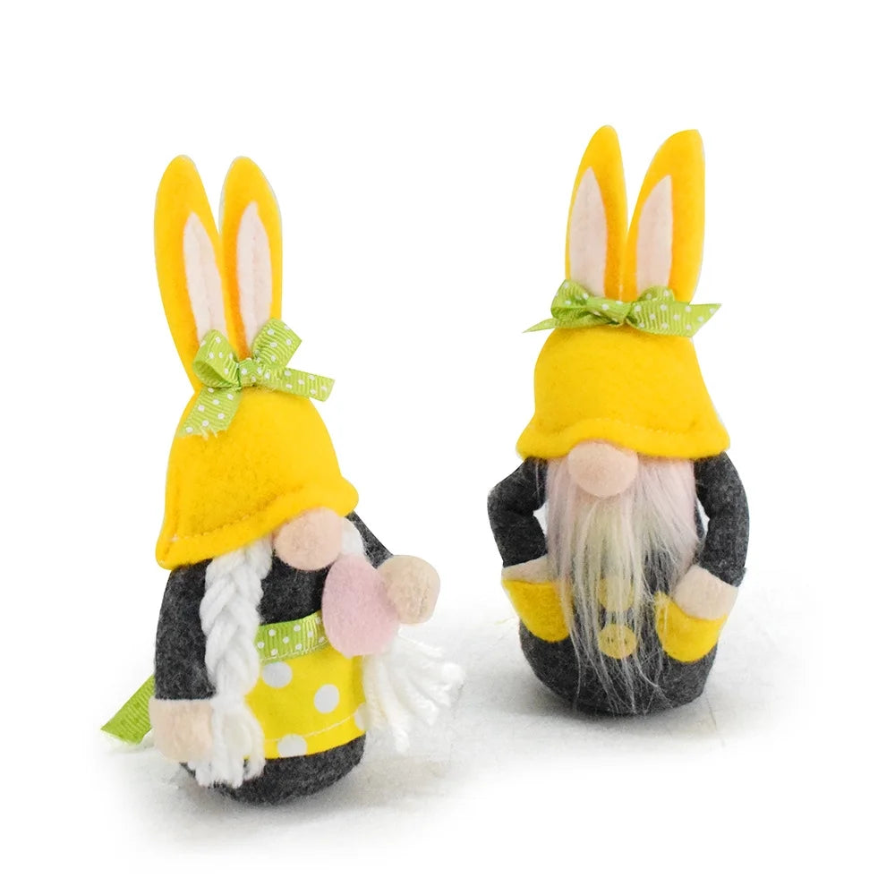 2 Pack Handmade Plush Gnome Decor J4443
