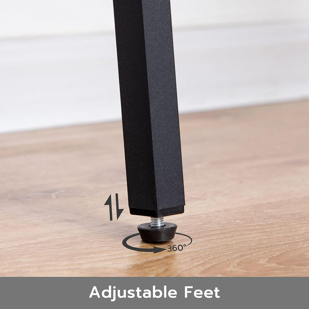Rustic Brown Stackable End Table with Metal Frame J89407
