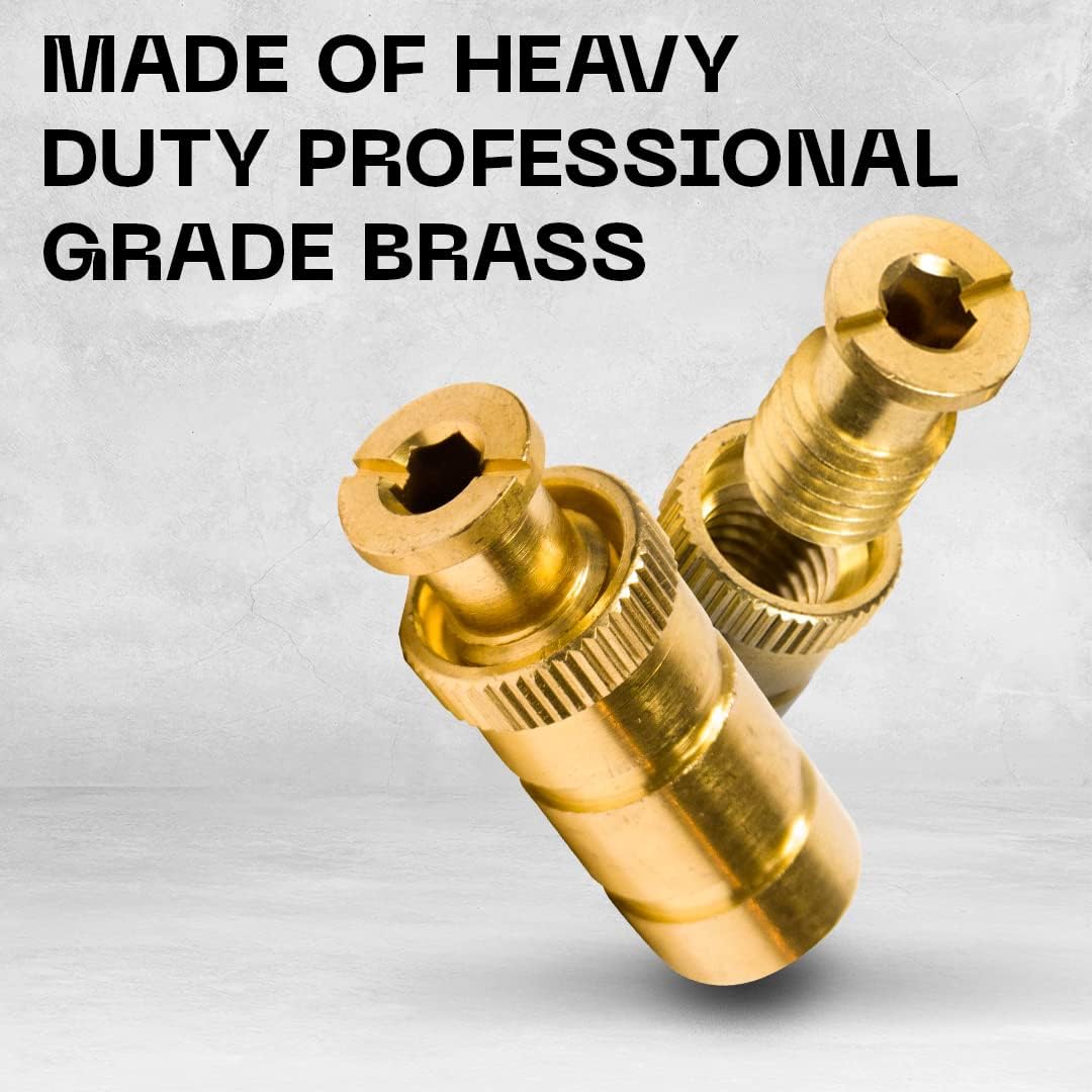 Pool Cover Anchors Concrete and Pavers Deck 20 Pack Brass Head Screw Bolts T22048