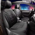 Black Leather Seat Cushions Front Set D824