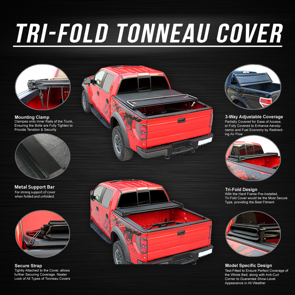 Tri Fold Soft Top Tonneau Cover B412101