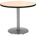 Natural 42in Breakroom Table with Round Silver Base P451766