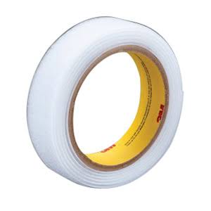 White Plastic Fastener Hook, 1 in x 50 yd, 3 per Case F882