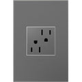 15A Tamper-Resistant Outlet with Matching Wall Plate, Magnesium Finish, 24-Pack I8254