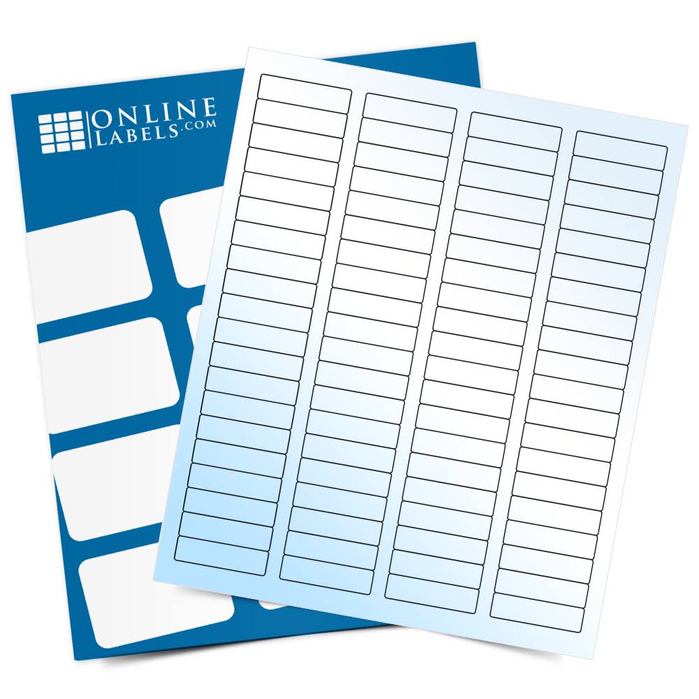 White Gloss Laser Return Address Labels, 100 Sheets Q80248
