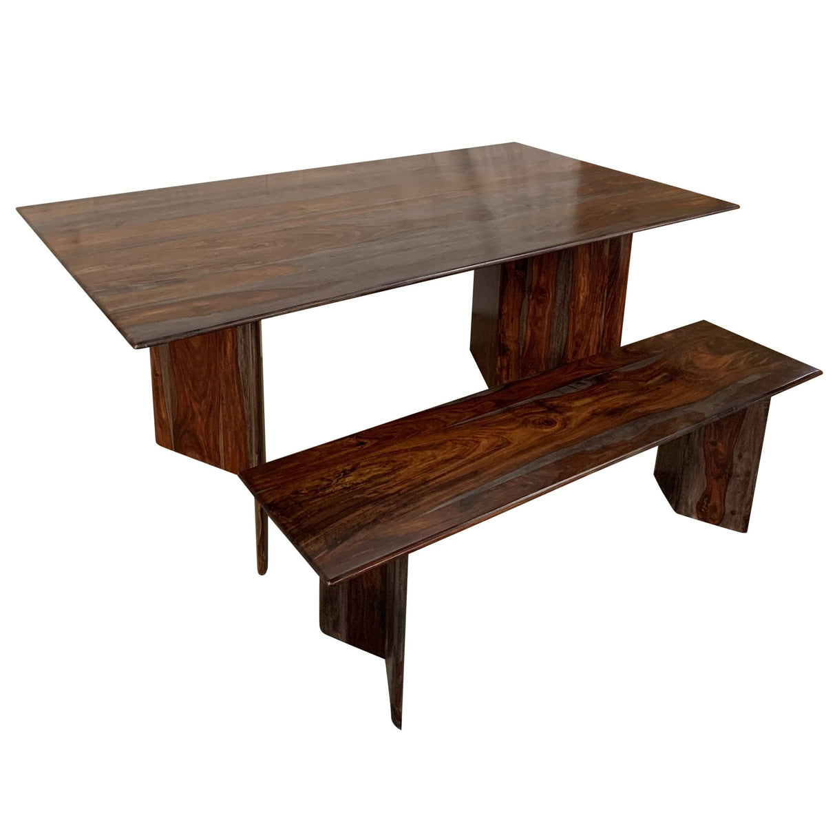 Solid Sheesham Wood Dining Bench W106099