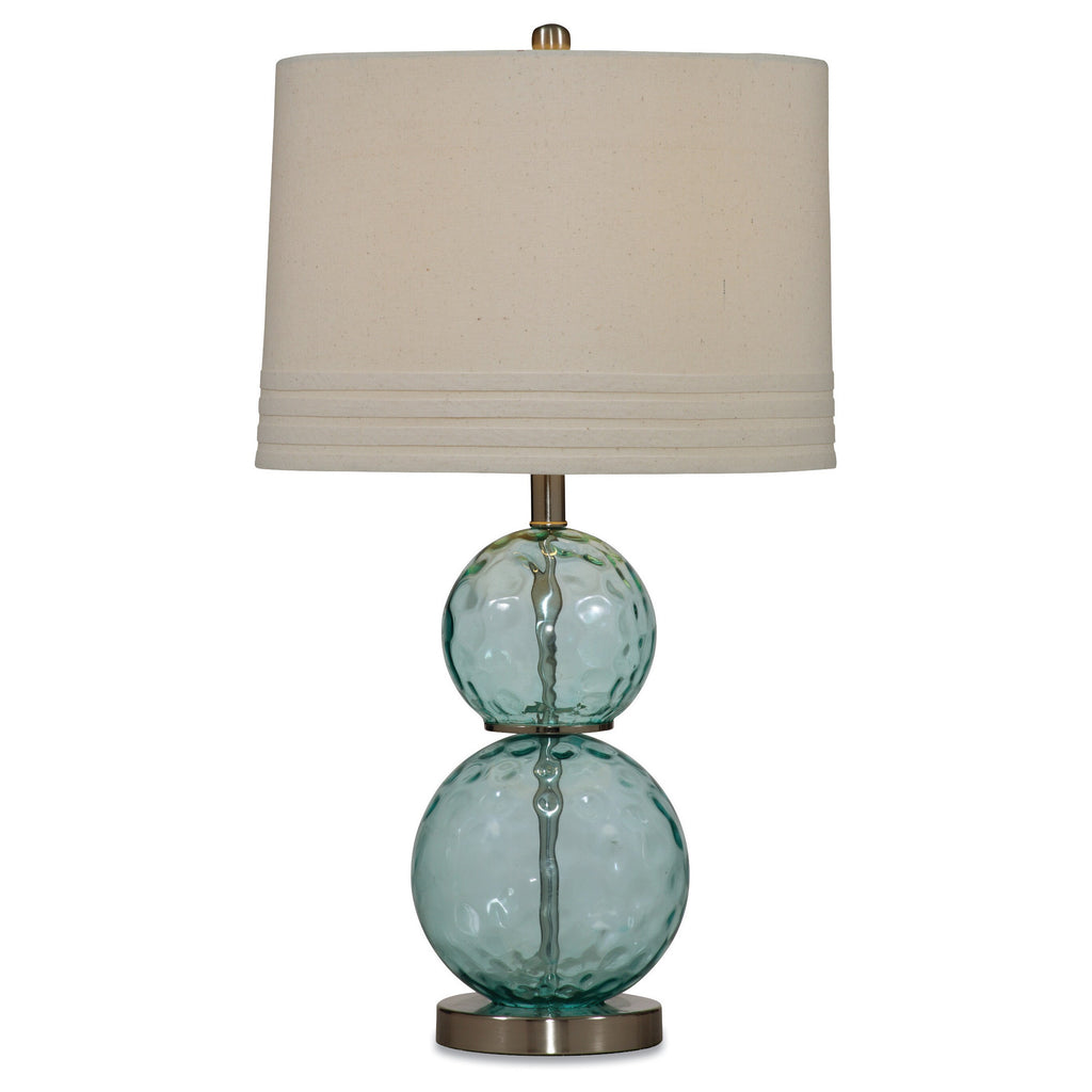 Blue Green Glass Table Lamp P766