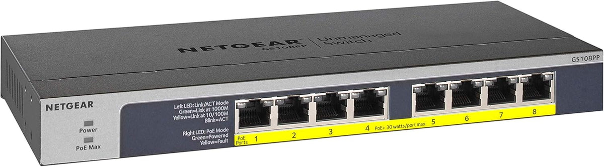 16-Port Gigabit Ethernet Unmanaged PoE Switch with 16 x PoE+ @ 183W P87336