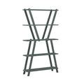 Gray Solid Wood 5-Shelf Bookcase J7936