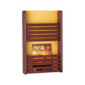 Silver 2 Pocket Magazine Rack with Front Slats A9026