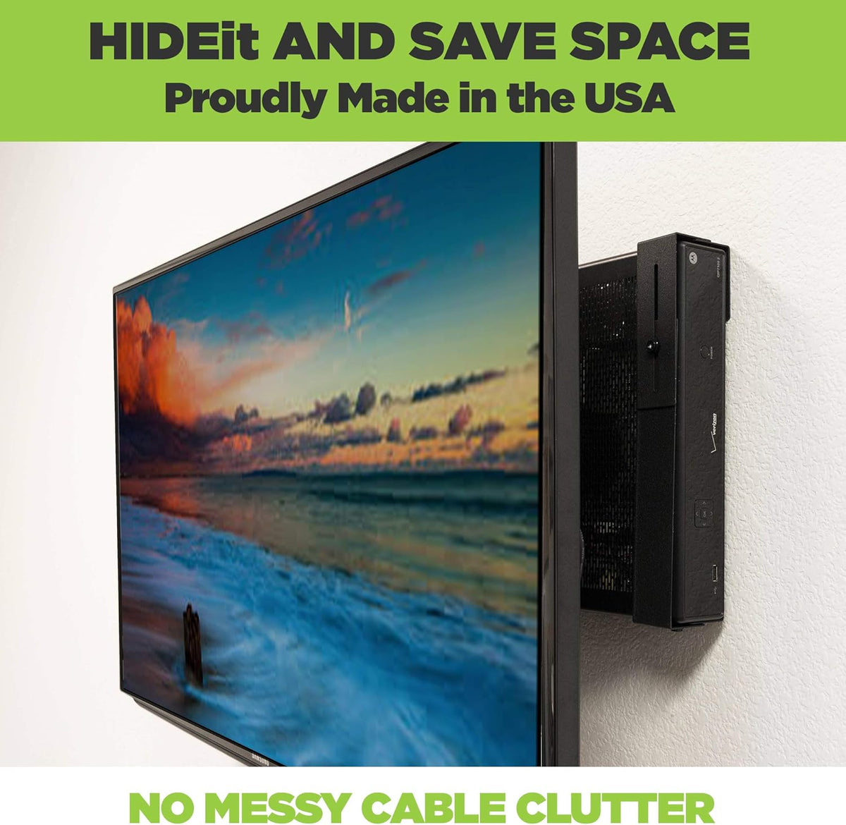 Black Heavy Duty Steel Adjustable Wall Mount, Pack of 2 O1551