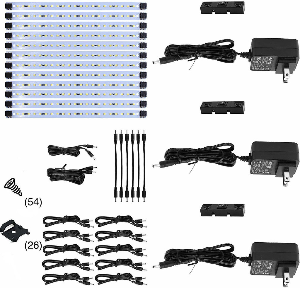 21 LED Deluxe Kit 3 Light Panels Warm White Under Cabinet Lighting S173