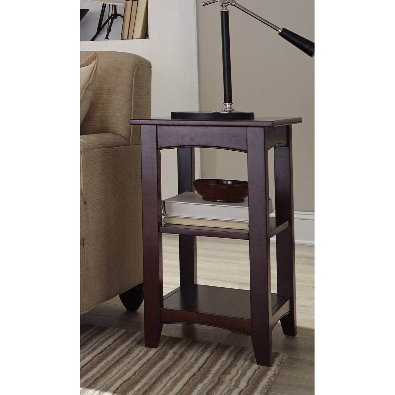 2-Shelf Wood End Table - Cherry H191752