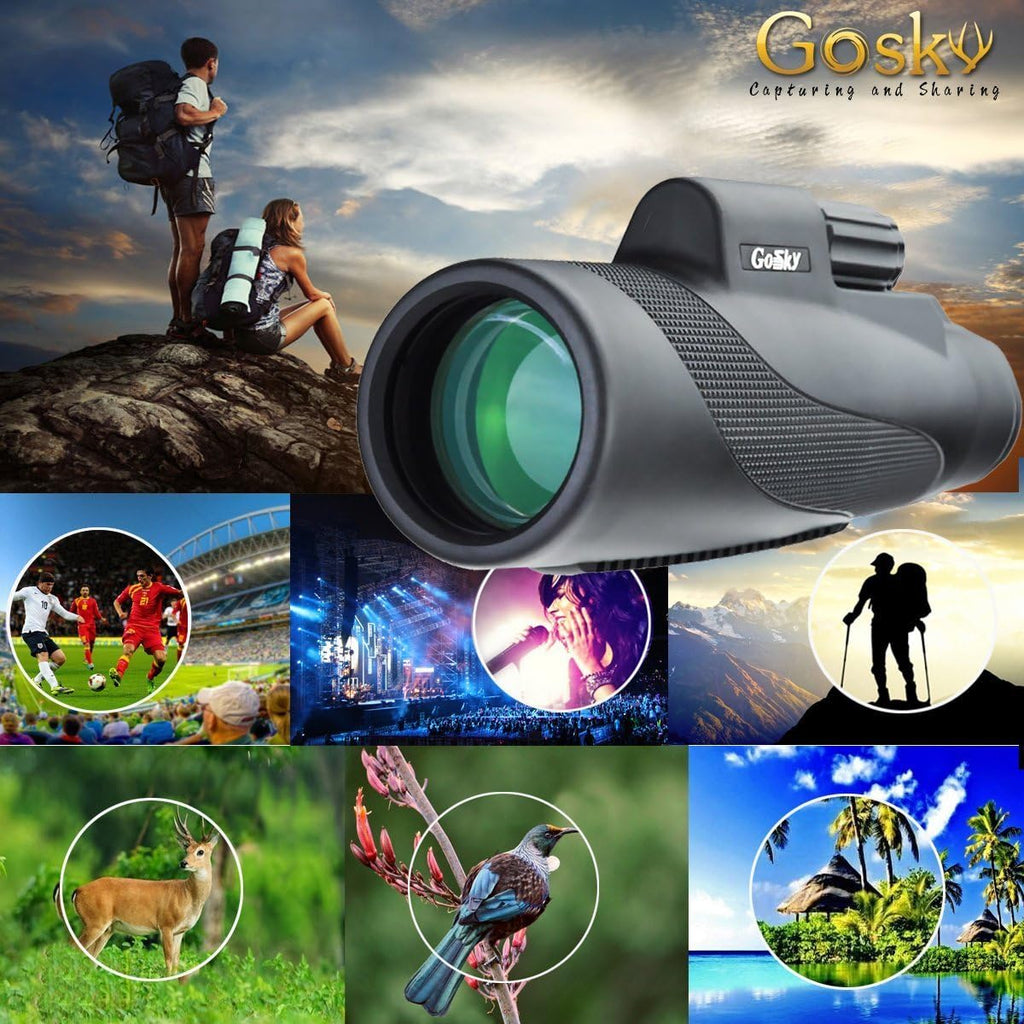 Titan 12X50 High Power Prism Monocular with Smartphone Holder B90278