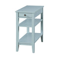 Three Tier End Table with Drawer, Sea Foam ( Pack of 2 ) N21010