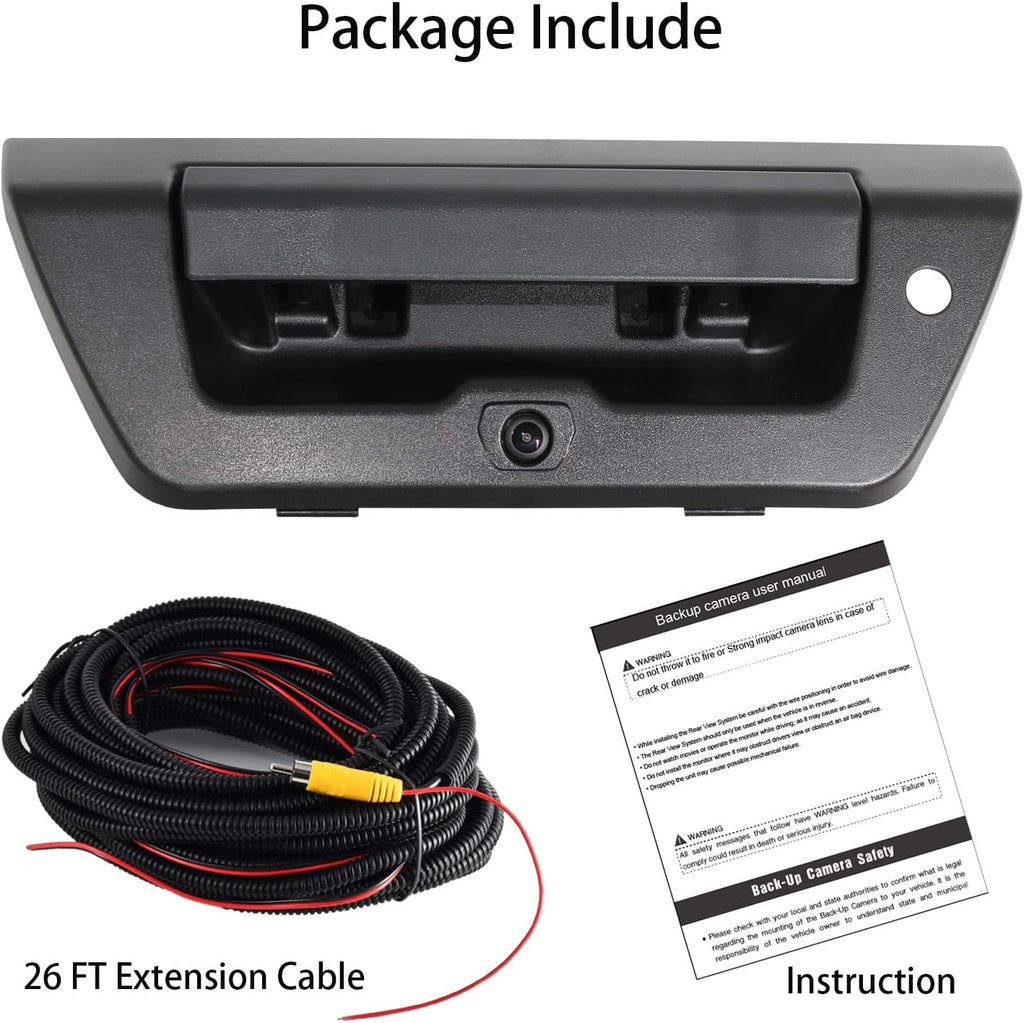 Black Tailgate Handle with Backup Camera W2185