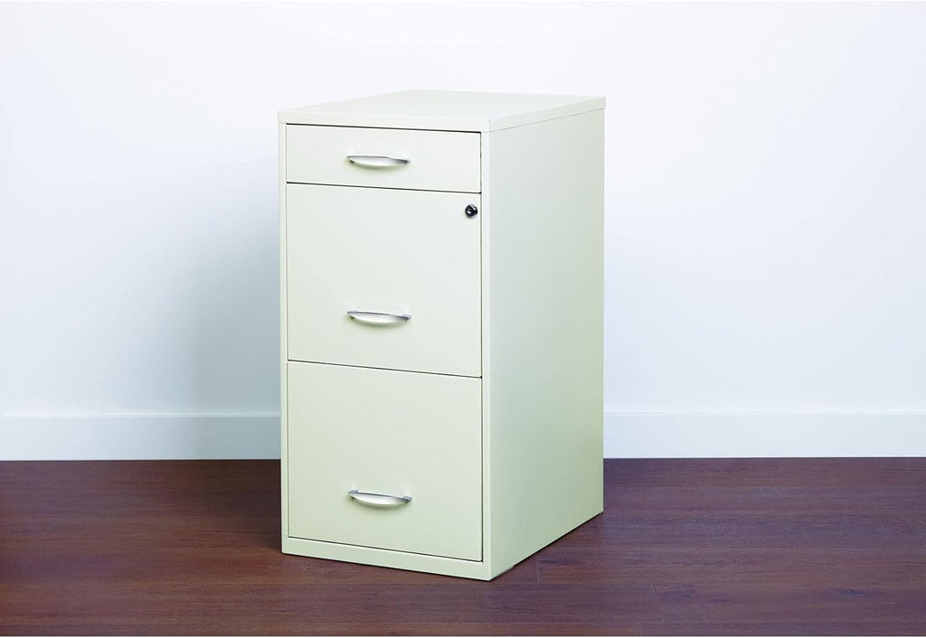 White 3 Drawer Steel File Cabinet J22958