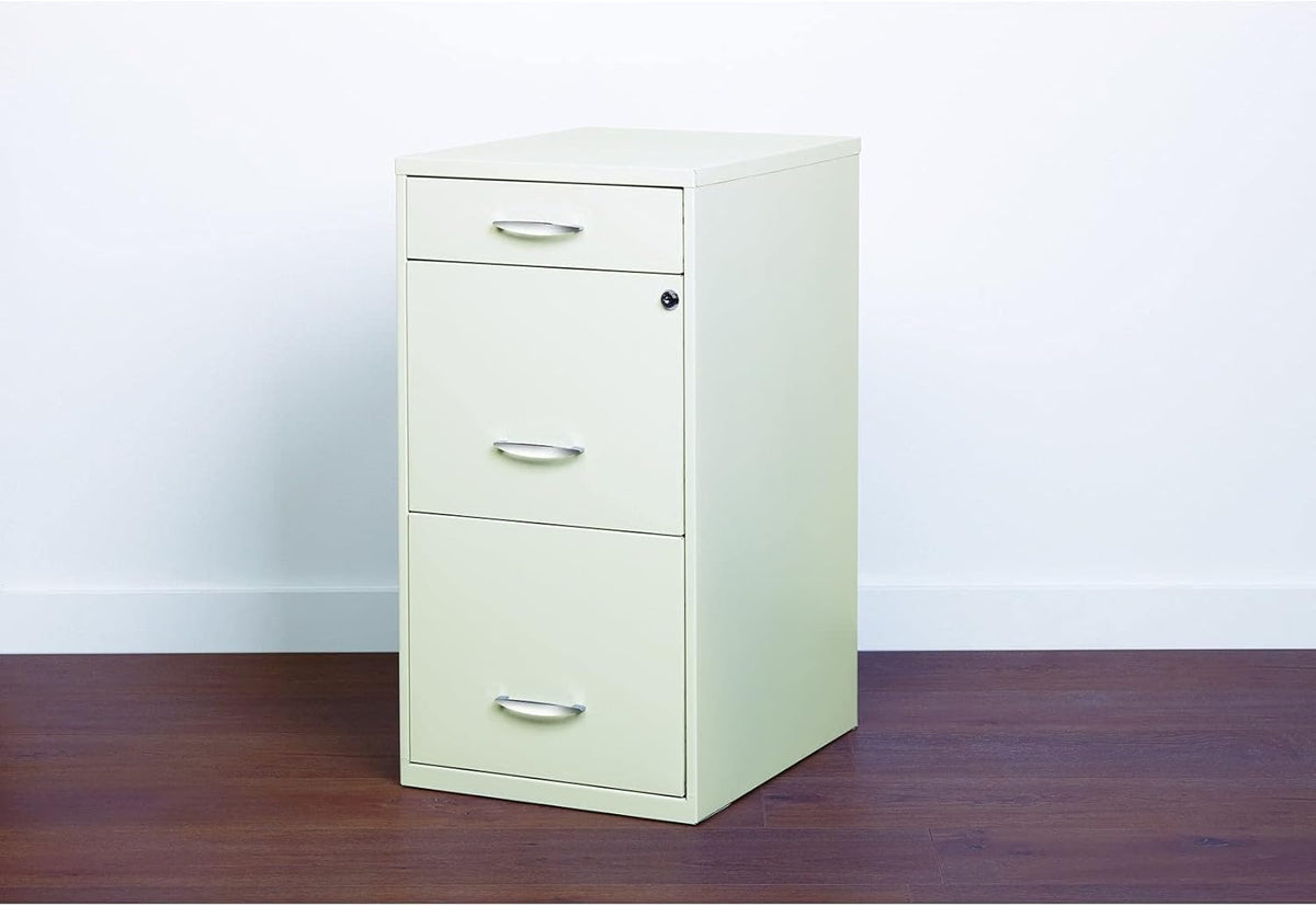 White 3 Drawer Steel File Cabinet J22958