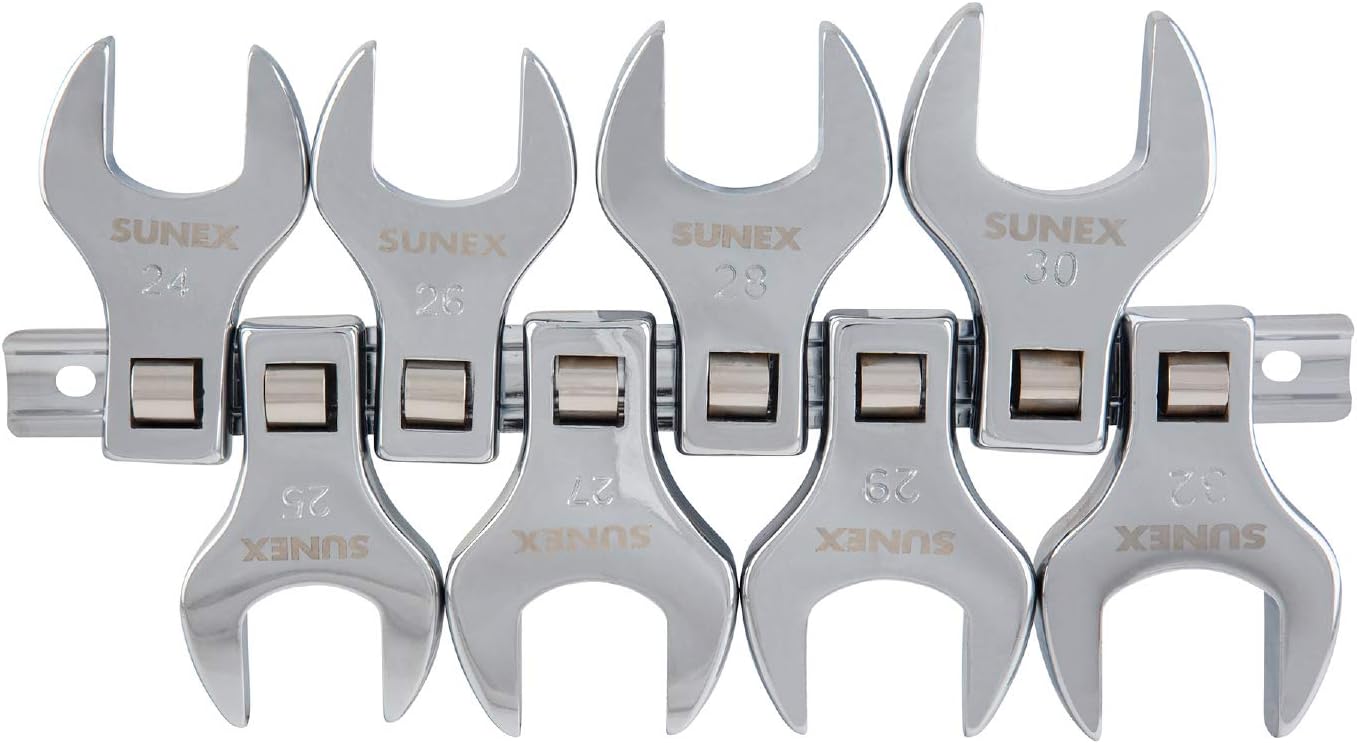 8 Piece 1/2" Dr. Jumbo Metric Crowfoot Wrench Set H267127