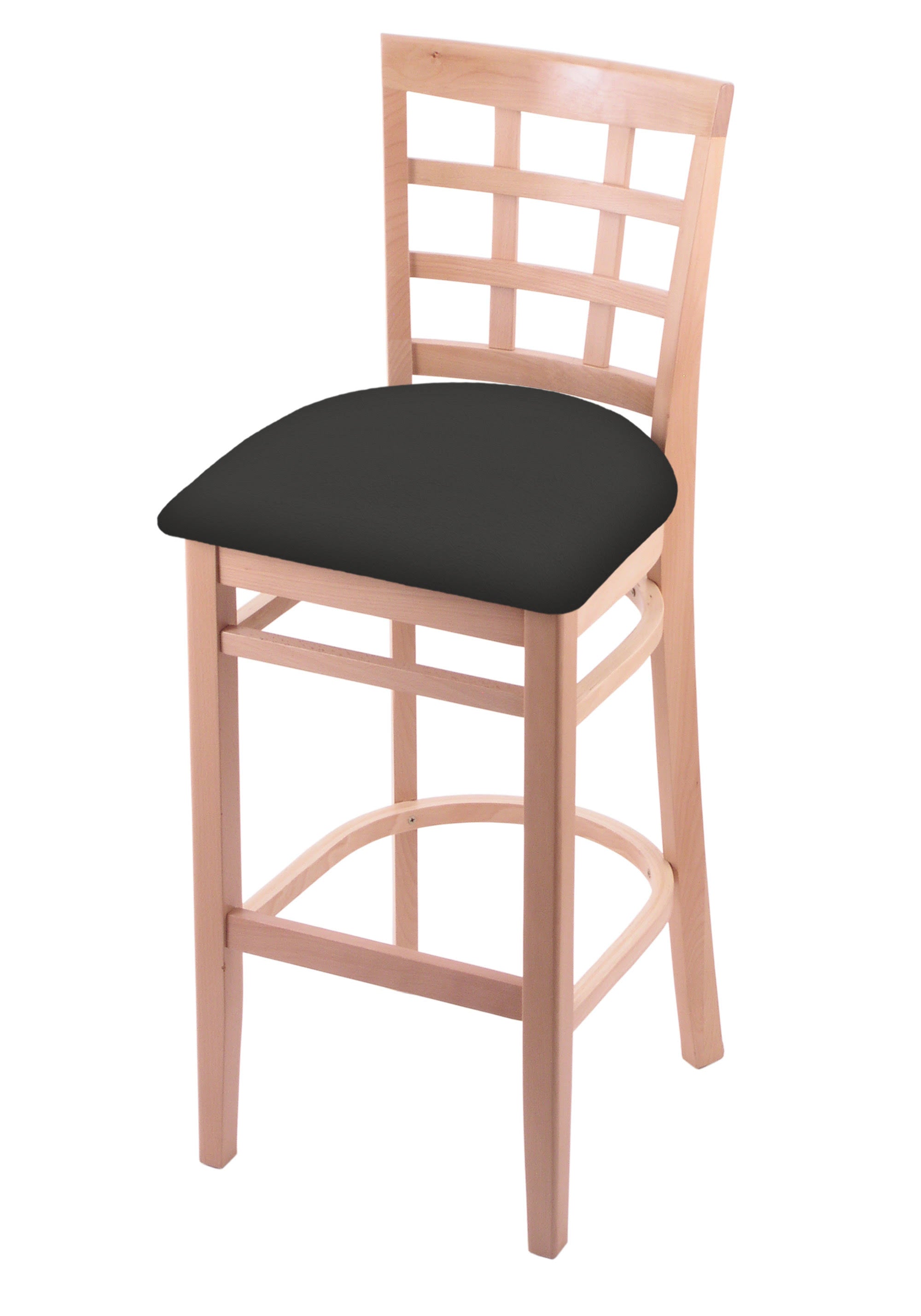30x22 Bar Stool with Natural Finish and Canter Iron Seat K343557