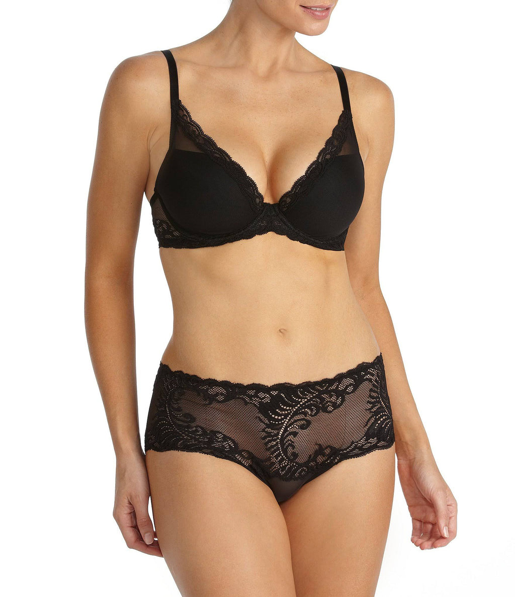 Feathers Contour Plunge Bra, Cafe 32G O239
