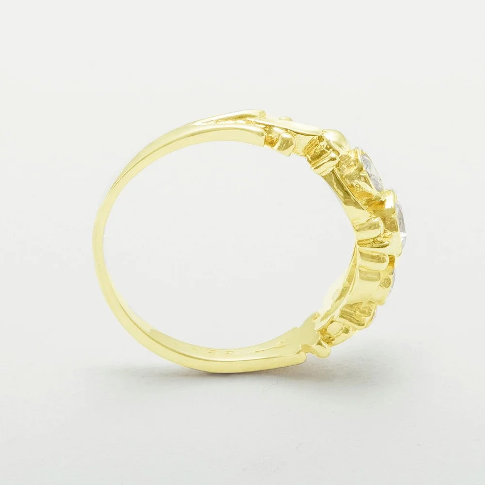 9k Yellow Gold Cubic Zirconia Womens Ring C784