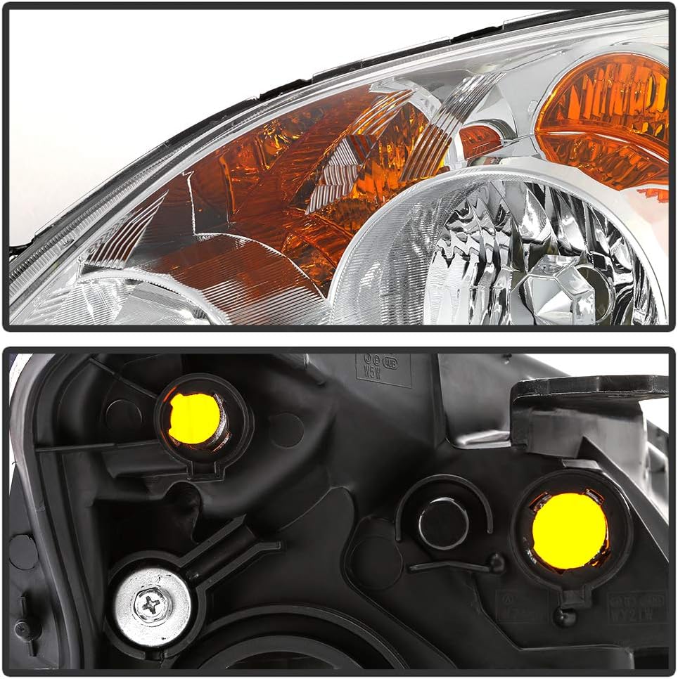 Chrome Housing Headlights Headlamps Assembly B436