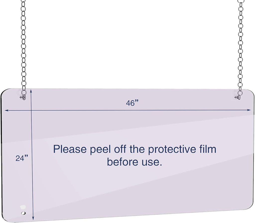 Portable Acrylic Sneeze Guard Shield, Pack of 2 E710254