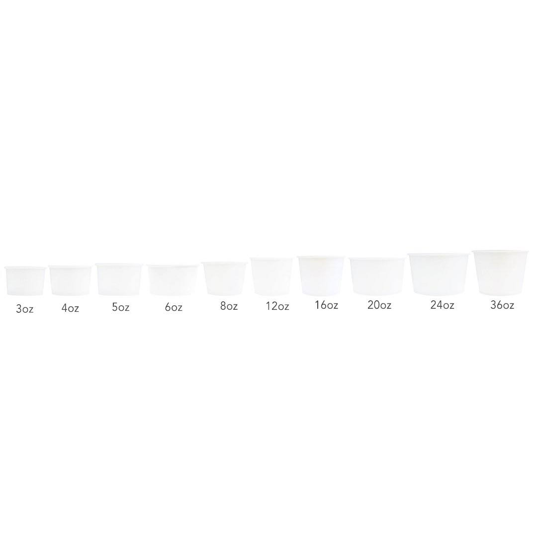 12 oz Orange Striped Ice Cream Cups, 1 Case of 1,000 Cups T881932