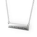 Sterling Silver Bar Pendant Necklace Z2256