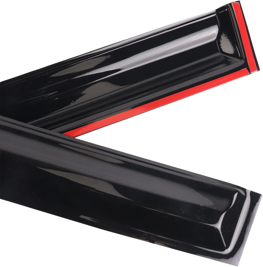Smoke Window Deflectors Sun Rain Guard Vent Shade for Tacoma Double Cab D6515