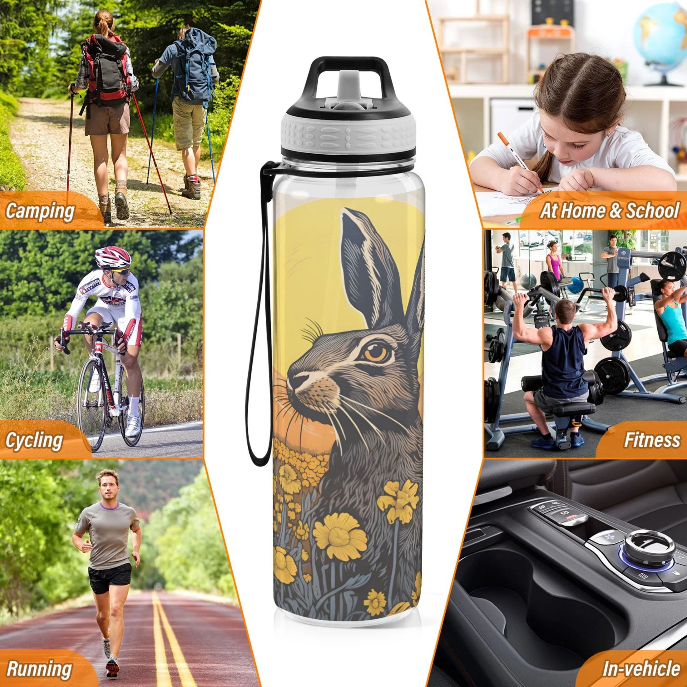 32oz Tritan Leakproof Water Bottle with Straw D285