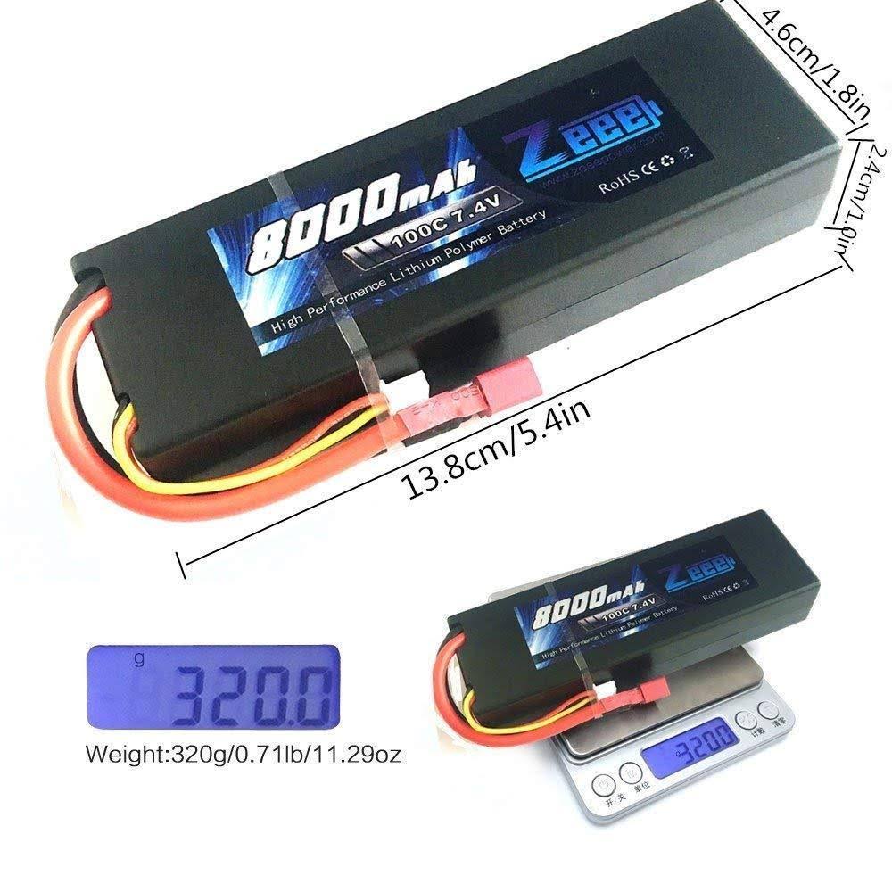 Lipo Battery 7.4V 8000mAh Hard Case with Deans T Plug C786