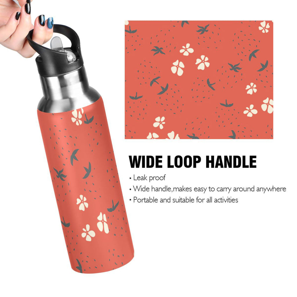 Strawberry Stainless Steel Insulated Thermos Vacuum Flask A951358