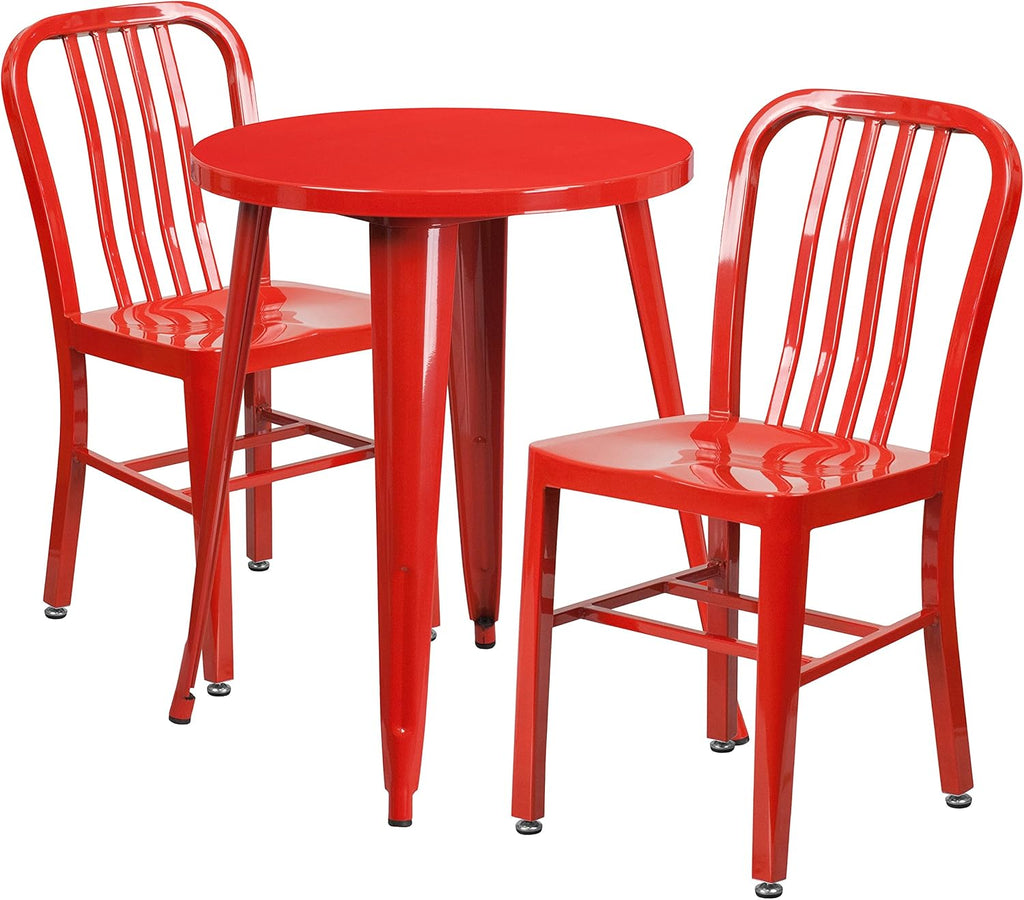 Green Metal Indoor-Outdoor Table Set with 2 Chairs S873463