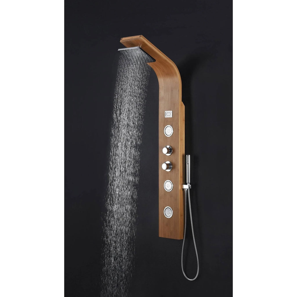 Full Body Shower Panel System with Heavy Rain Shower and Spray Wand D5832