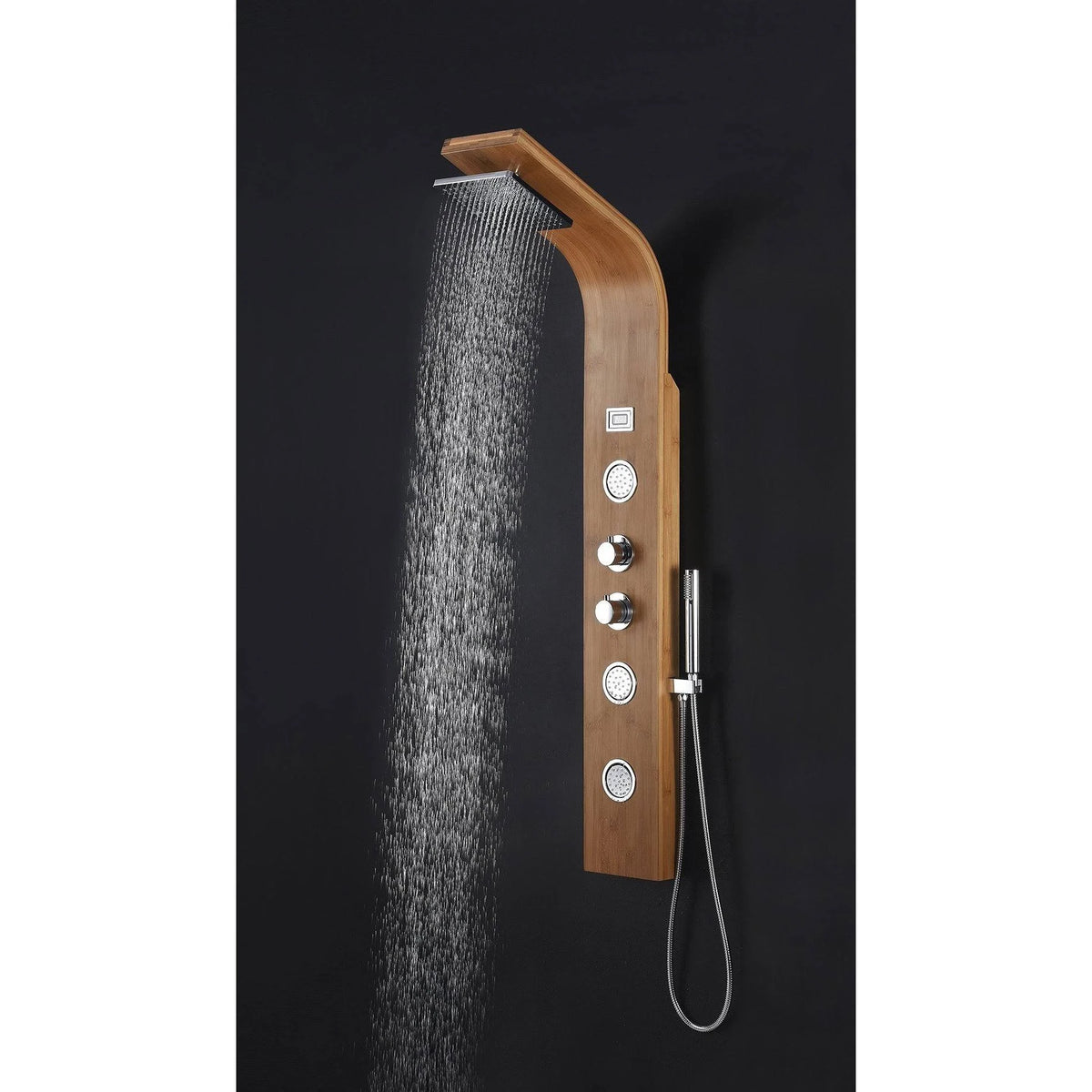 Full Body Shower Panel System with Heavy Rain Shower and Spray Wand D5832