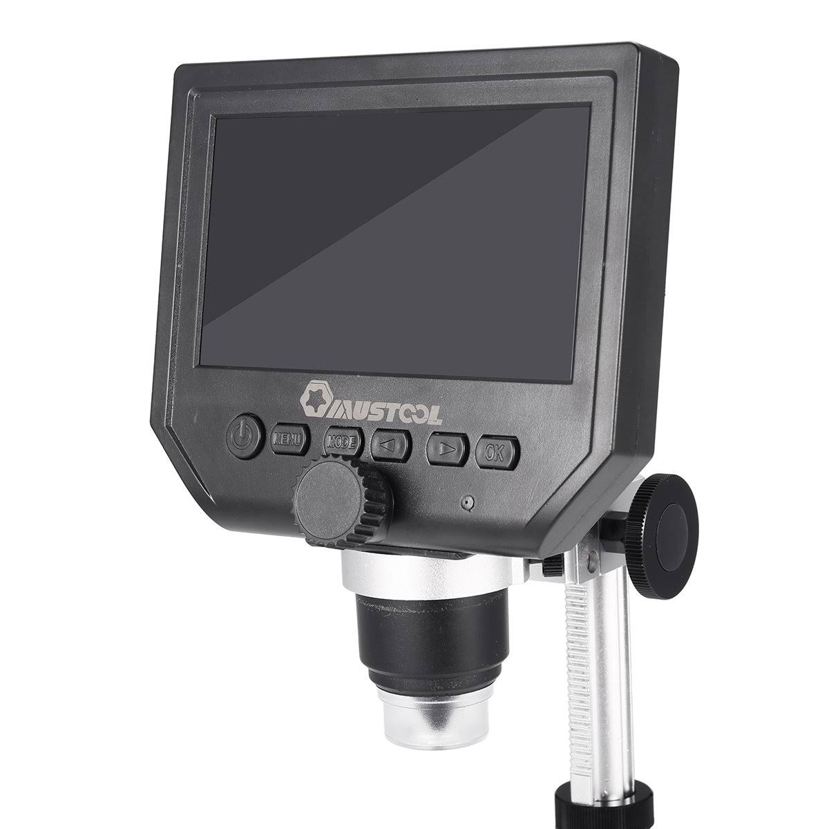 Digital Microscope 1-600X 3.6MP 4.3inch HD LCD Display with Aluminum Alloy Stand I692
