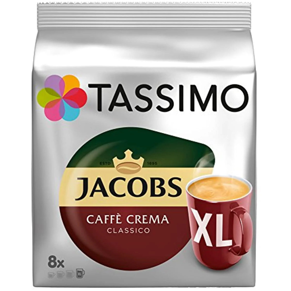 Tassimo Jacobs Caffè Crema Xl, Lot De 2, 2 X 16 T-Discs K399