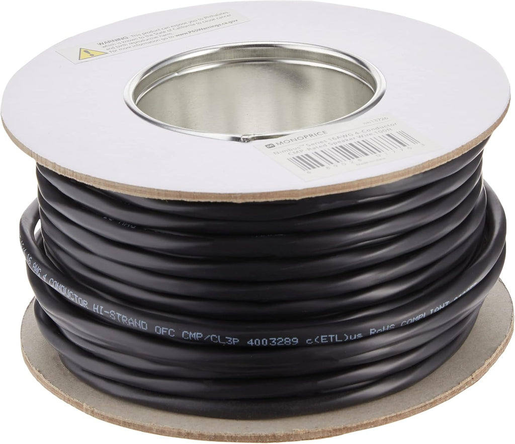 16 Gauge 4 Conductor 100ft CMP-Rated Speaker Wire O183179