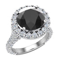 14K White Gold Halo Engagement Ring K792297