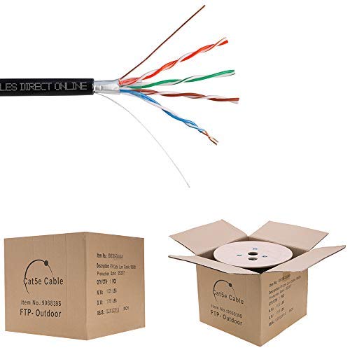 500FT CAT5e UTP Outdoor 24 AWG Unshielded Solid Direct Burial Cable Y281