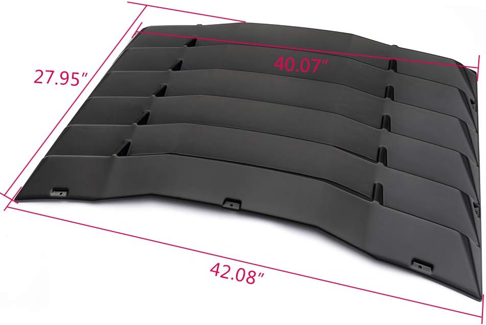 Matte Black Rear Window Louvers for Chevy Camaro T6898