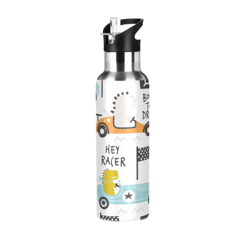 Stainless Steel Insulated Thermos Vacuum Flask Water Bottle with Straw Lid E678322