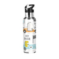 Stainless Steel Insulated Thermos Vacuum Flask Water Bottle with Straw Lid E678322