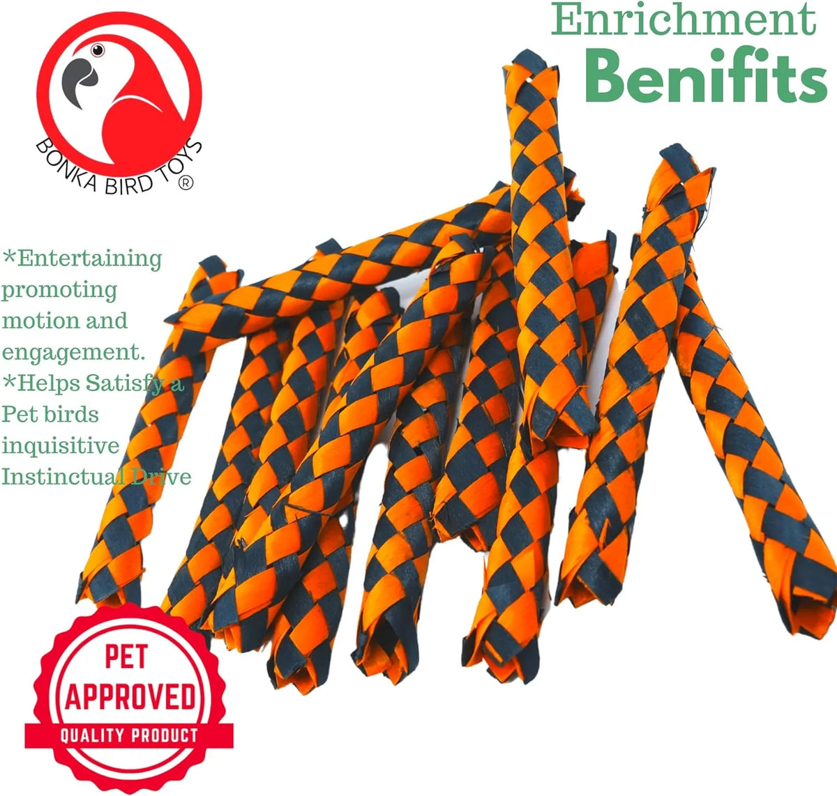 12 Finger Traps (5.50" X 0.75") Orange C550066
