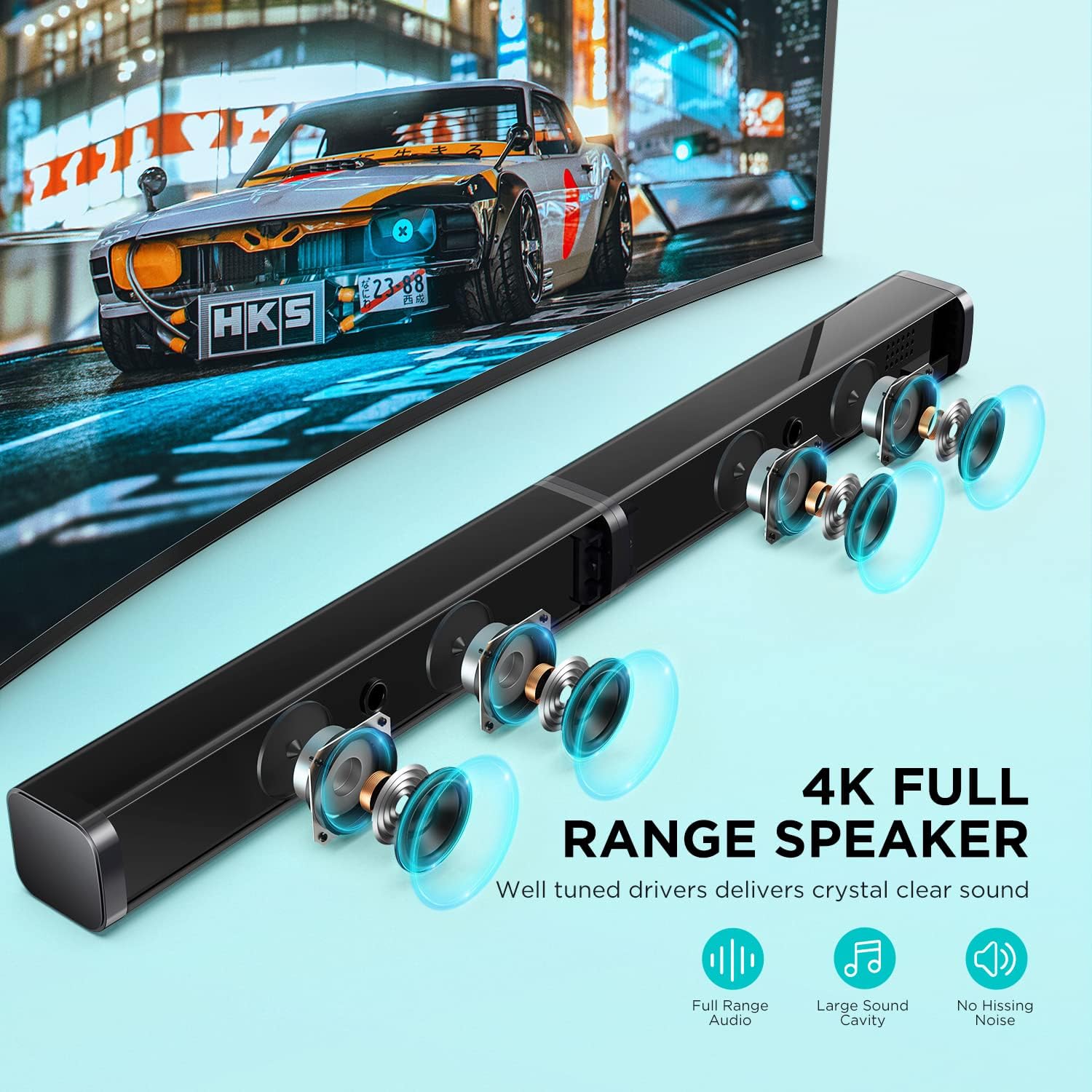 2.1 Slim Sound Bar with Subwoofer, Pack of 2 R2794